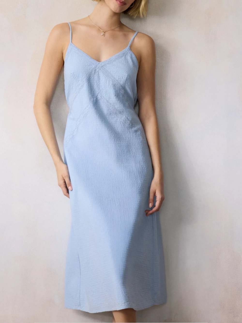 Lauren Conrad Light Blue Slip Dress
